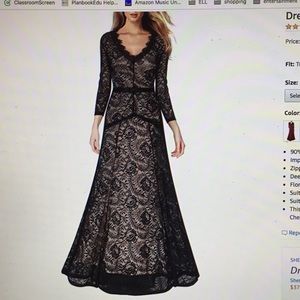 Miusol floral lace maxi dress, black
